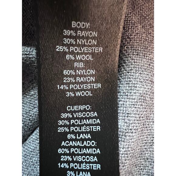 White House Black Market Womens Gray Mock Neck Fine Knit Sweater Dress Small - Picture 10 of 12